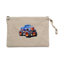 Canavar Kamyon SUV Krem Clutch Astarlı Cüzdan / El Çantası Krem