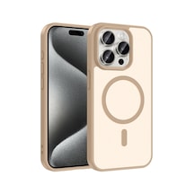 İphone 15 Pro Kılıf Magsafe Kamera Korumalı Mat Parmak İzi Tutmayan Grlpro Desert Gold