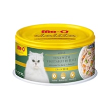 Me-O Delite Ton Balıklı Sebzeli Tahılsız Konserve Yetişkin Kedi Maması 80 G