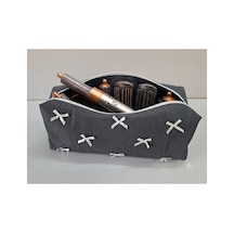 Dreamy Gray Denim Fiyonklu Tüm Saç Şekillendiricilerine Uygun Organizer Çanta Tb043