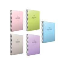 187783 Defter 17x24 Pastoral Spiralli Pp 72 Yaprak Kareli 3252