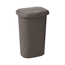 Kapaklı Yaylı Mutfak Banyo Çöp Kovası, 13 Galon Gri Plastik Çöp Kutusu, 49.2 Litre 10l Siyah