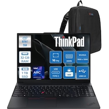 Lenovo ThinkPad E16 Gen 3 21SR006RTXF13 Ultra 7 255H 32 GB 1 TB SSD 16" Free Dos Dizüstü Bilgisayar + Zetta Çanta