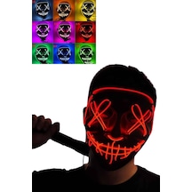 Led Işıklı Neon Maske Cadılar Bayramı Maskesi Korkunç Depomıx - 69 Korku Maskesi