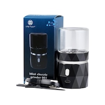 Ev İçi Taşınabilir Mini Elektrikli Değirmen - 200w 16000rpm Usb Şarjlı 400mah Ot Ve Bitki Değirmenliği Makinesi Siyah Siyah