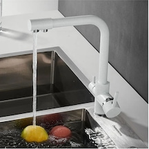 Ayasya Yapı Beyaz Aritmali Batarya Beyaz Arıtmalı Mutfak Bataryası 3girisli Batarya Beyaz