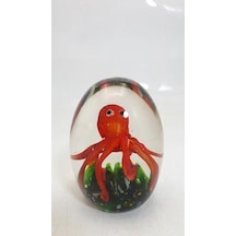 Lamedor Octopus Red Green Glass Decor 9x9x11 Cm