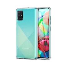 A71 Için Kılıf Transparent Soft Beyaz Samsung Galaxy A71 İle Uyumlu Kılıf - Beyaz