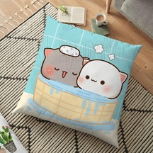 Süt Ve Mocha Çiftler Panda Yastık Kılıfı Kanepe Yastığı 45 Cm 38