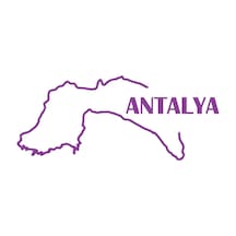 Antalya Harita Araba Sticker 17x17 Cm Mor
