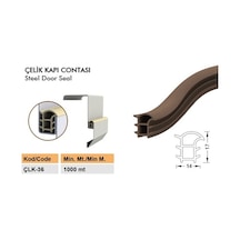 Çelik Kapı Kasa Fitili / Çelik Kapı Kanat Contası Fitili Çlk-36-Siyah-6 Metre