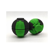 Alvera Press Küresi 3d Baskı Dönüşen Mekanik Fidget Stres Oyuncağı-yeşil-siyah