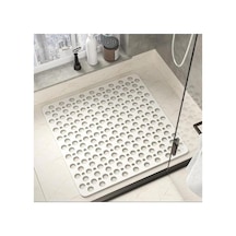 Seahome Kaydırmaz Duşakabin Banyo Ve Duş Paspası Kare Bubble Vantuzlu Yapışır 54 X 54 Cm Beyaz Renk Sea149b Çok Renkli