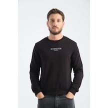 Shooter Sportswear Erkek Deluxe Sweatshirt Ekru Baskı Detaylı Standart Kalıp Siyah Shooter Sportswear Erkek Deluxe Sweatshirt Ekru Baskı Detaylı Standart Kalıp Siyah