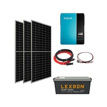 Bağ Bahçe Karavan İçin Lityum Akülü Hazır Paket Solar Güneş Enerji Sistemi Paket 8
