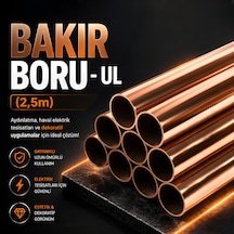 Bakır Boru - Ul 2,5m 15/0,70mm