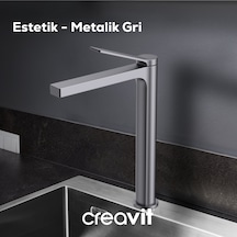 Creavit Ondea Mutfak Armatürü Metalik Gri