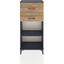 Hyperion Dolap Tek Raflı 2 Çekmeceli 60x44x134 Antrasit-çam Antrasit