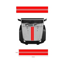 Oto Kaput Sticker Kırmızı 120 24 Cm2337