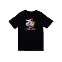 Nicki Minaj, King Kong Baskılı Unisex %100 Pamuk Siyah T-shirt SIYAH