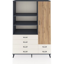 Hyperion Dolap 7 Raflı 6 Çekmeceli Tek Kapaklı 132x44x195 An... Antrasit Hyperion Dolap 7 Raflı 6 Çekmeceli Tek Kapaklı 132x44x195 An... Antrasit