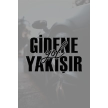15 X 10 Cm Gidene Yol Yakışır Oto Sticker Araba Cam Yazısı Sticker