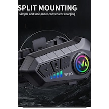 Hubrendy Kargo Y10 Kask Kulaklık Bluetooth Motosiklet Kulaklık 5,3 Bluetooth Intercom Motorsiklet Ku