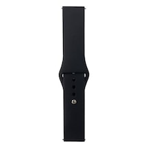 Huawei Gt2 42mm Band Serisi 20mm Klasik Kordon Silikon Strap Kayış-siyah