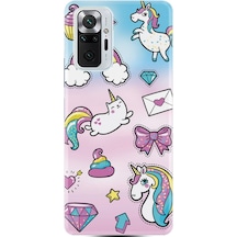 Xiaomi Redmi Note 10S Kılıf Desenli Unicorn Mektup 1800