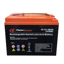 Floow Energy 12v 100ah Akü Elektrikli Bisiklet Elektrikli Araç Aküsü 2026 Üretim