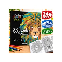Mandala Hayvanlar Alemi Boyama Kitabı 24 Sayfa 22x24 Cm 90 Gr 1. Hamur Kaliteli Boyama Kağıdı