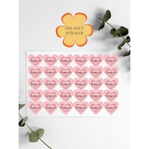 100 Adet Teşekkür Ederiz Stickers Paketleme Kargo Çıkartma Pyt01