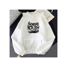 Tarzsokak Beyaz Unisex S-sonic Gençlik Müzik Grubu Harajuku Kapüşonlular Estetik Yakışıklı Manga Grafik Kaz