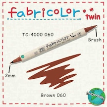 Zig Fabricolor Twin Çift Uçlu Kumaş Boyama Kalemi Brown 7696679078584