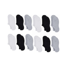 Genel Kadın Görünmez Sneaker Babet Çorap 12'li Geri Dönüşüm İplikli, Nefes Al Çok Renkli 12'li / 36-40