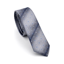 Gaffy Gri Ve Füme Verev Desenli Dokuma Kumaş Mendilli Slim Fit Kravat // Sdk-240804 Desenli