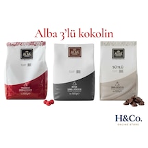 Alba Kokolin 3lü Set Sütlü Bitter Frambuaz - Kokolin-çikolata