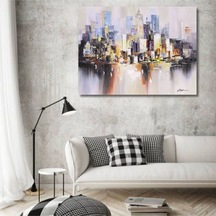 Deniz Soyut El Yapımı Yağlı Boya Tablo 115x90cm