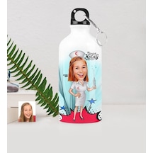Kişiye Özel Hemşire Karikatürlü Metal Suluk (500 Ml.) 1
