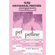 Petline Junior Kitten Tavuklu Yavru Kedi Maması 2 x 10 KG