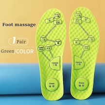 Yeşil No.8 Ayak Astarı Üzerinde Akupunktur Erkek Kadın Yumuşak Nefes Spor Yastıklama Ekler Ter Emici Deodorant Tabanlık Boost Ayakkabı Pedleri 37-38