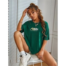 Kadın Malibu Baskılı Oversize T-shirt 001