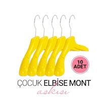 Çocuk SARI Elbise Mont Askısı 10 Adet Paketli 30 Cm Çocuk Askı