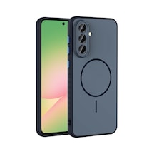 Galaxy Uyumlu A56 Kılıf Kamera Lens Korumalı Magsafe Destekli Silikon Pazarplus Lacivert