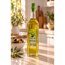 Cam Yağdanlık Ve Zeytinyağlık 1000 Ml & Sızdırmaz Yağ Şişesi Yeşil - 937128935 Yeşil
