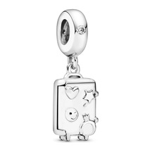 Nur Silver Sallantılı Valiz Gümüş Charm Nur-bl01404