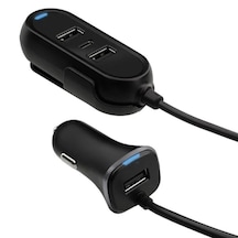 Araç Hızlı Şarj Cihazı 3 Usb Port+1type-c Usb-c 4lü Çakmaklık