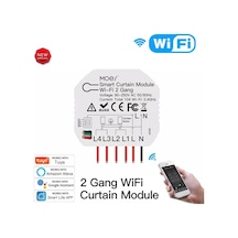 Tuya Destekli Wifi Akıllı 2 Kanallı Panjur Stor Anahtarı