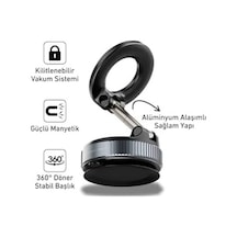 Plentiful Güçlü Vakumlu 360 Manyetik Telefon Tutucu Araç Camı Ve Ayna İçin Premium Tasarım Premium