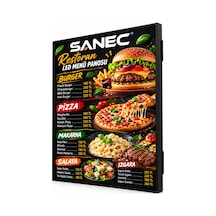 Sanec Restoran Led Menü Panosu Full Renkli P2.5 İç Mekan, Resim Ve Video Oynatır Kasa Ölçüsü: 96x128 Cm